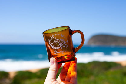 Burnt Honey Amber Glass Mug - Burnt Honey Bakery - Burnt Honey Bakery