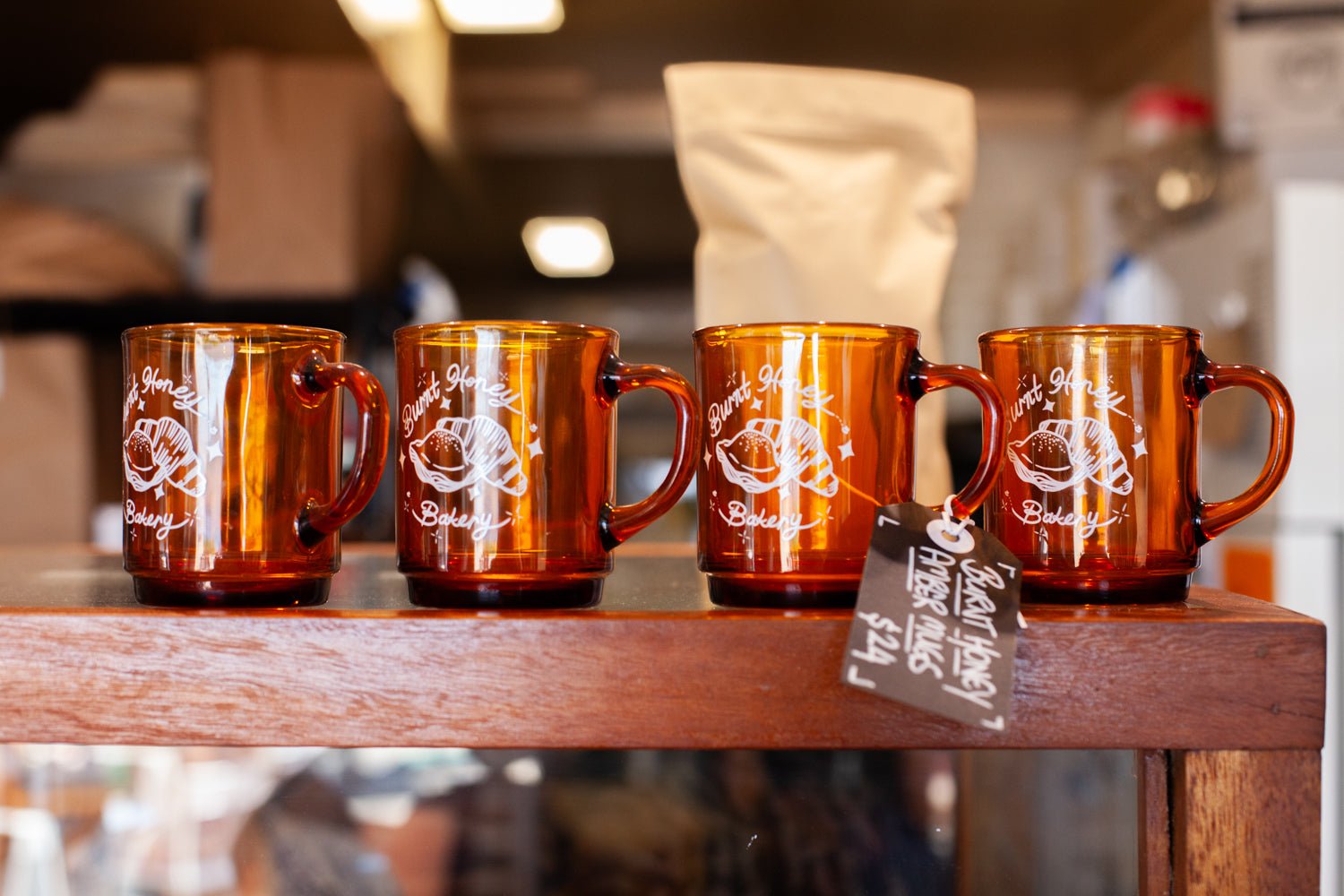 Burnt Honey Amber Glass Mug - Burnt Honey Bakery - Burnt Honey Bakery