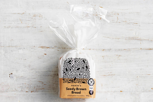 Gluten Free Seedy Brown Bread 550g - Nonie's - Burnt Honey Bakery