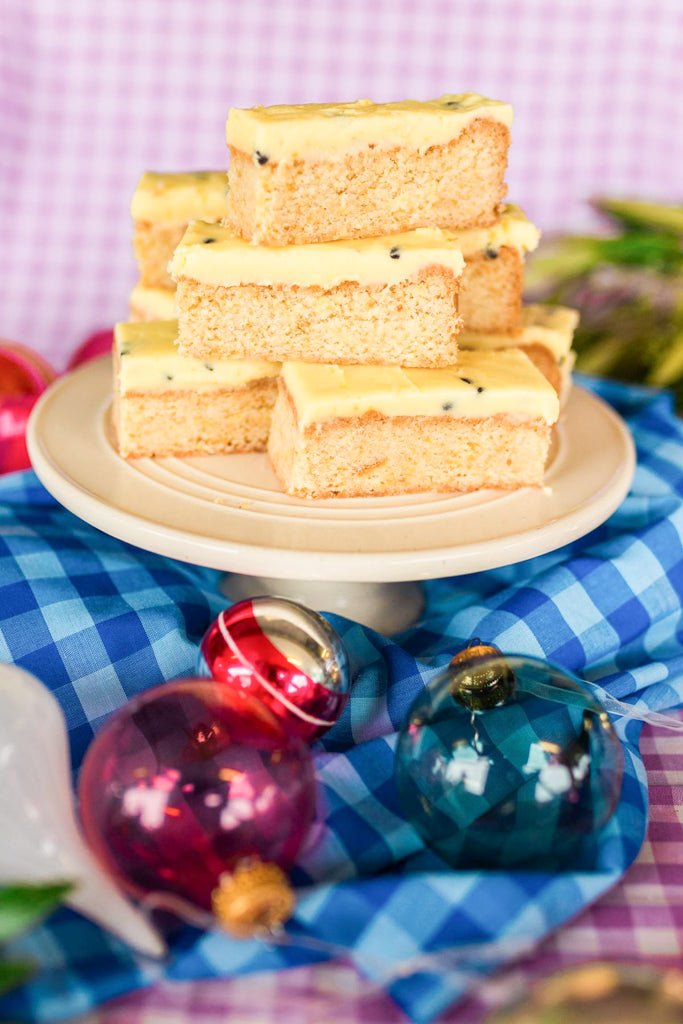 Passionfruit Slice Piece - Burnt Honey Bakery - Burnt Honey Bakery