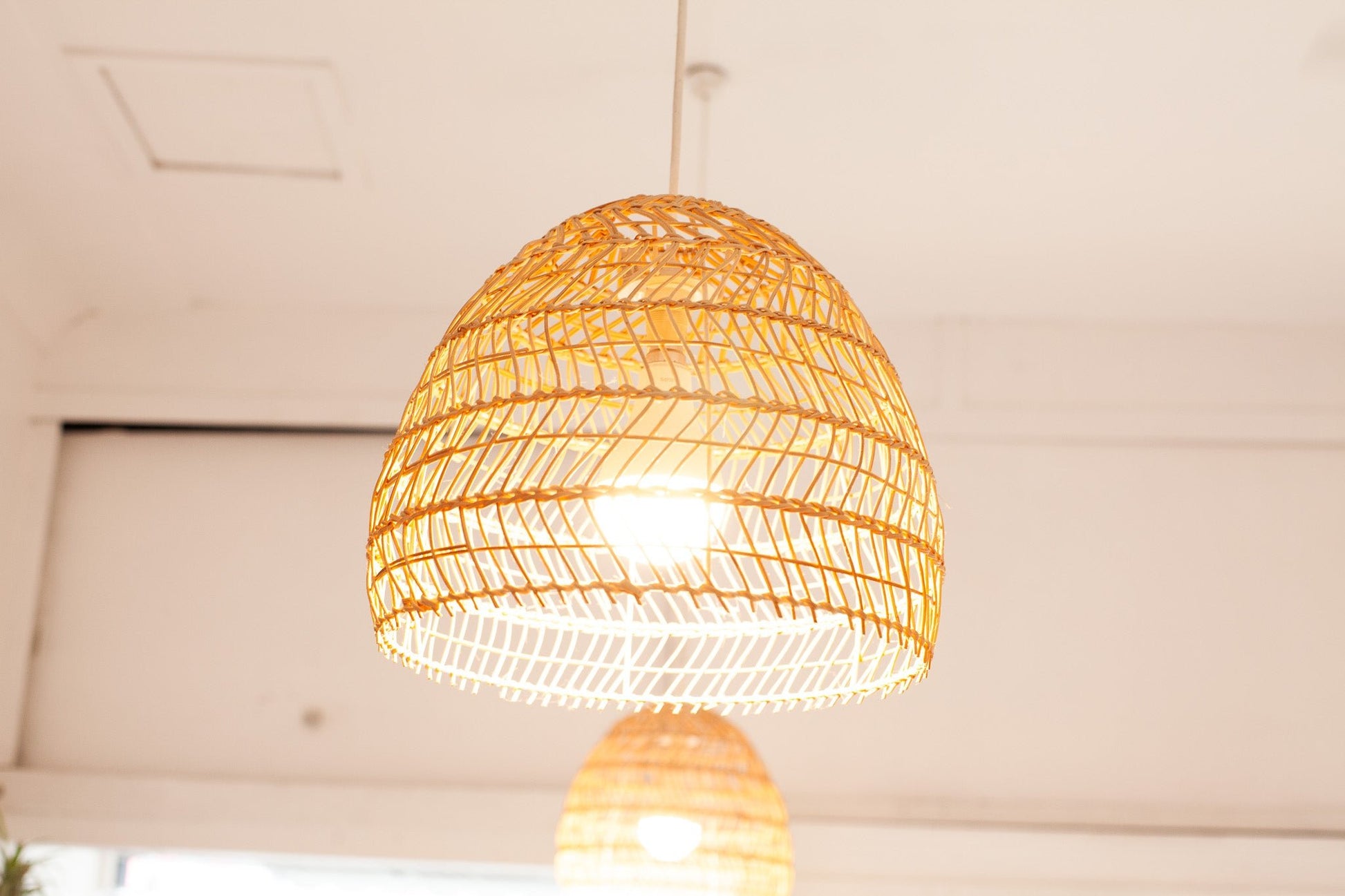 Rattan Pendant Light Shades - Burnt Honey Bakery - Burnt Honey Bakery