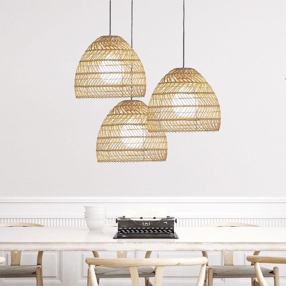 Rattan Pendant Light Shades - Burnt Honey Bakery - Burnt Honey Bakery